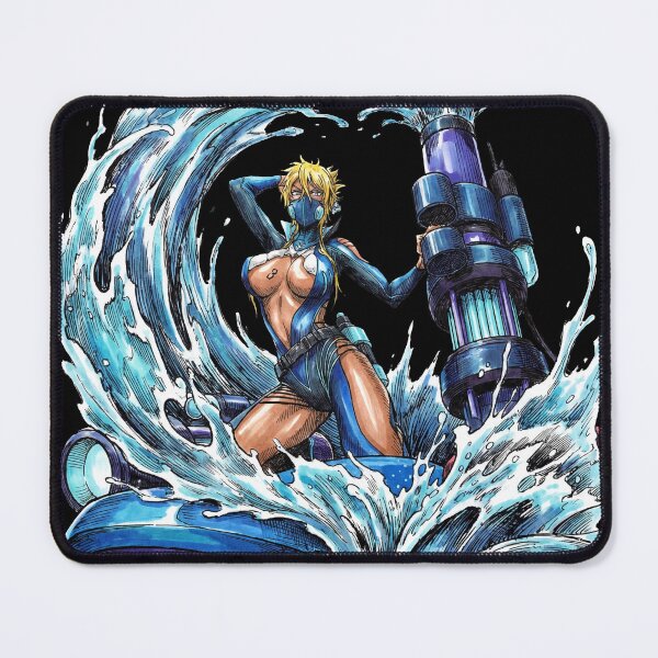 Item preview, Swimsuit Blonde Haired Shark Espada Tercera Arrancar Resurrection Tiburon Water Cascade Swordswoman Hollow Mask Fierce Queen Anime Warrior Fan Art Portrait Illustration Poster T-Shirt Sticker designed and sold by Senpaiwaves.