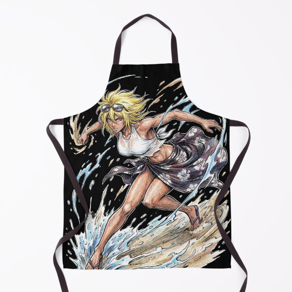 Item preview, Swimsuit Blonde Haired Shark Espada Tercera Arrancar Resurrection Tiburon Water Cascade Swordswoman Hollow Mask Fierce Queen Anime Warrior Fan Art Portrait Illustration Poster T-Shirt Sticker designed and sold by Senpaiwaves.