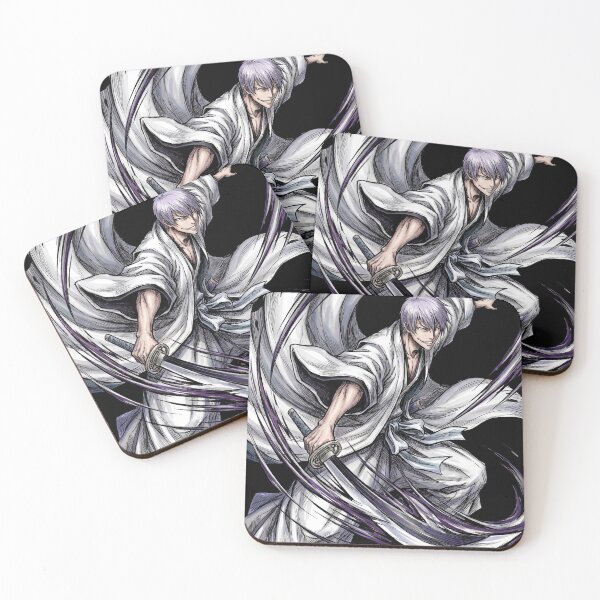 Item preview, Silver Haired Smiling Captain Snake Blade Bankai Kamishini no Yari Extend Contract Poison Dust Fan Art Portrait Illustration Poster T-Shirt Sticker Print Gift designed and sold by Senpaiwaves.