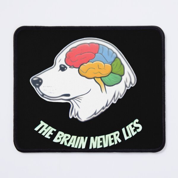 Item preview, The Brain Never Lies – Veterinary Neurology Dog Illustration designed and sold by Bettybee00.