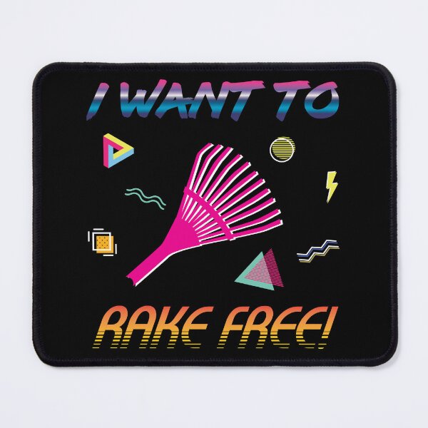 Item preview, I Want To Rake Free – Retro 80s Aesthetic Funny Gardening Design designed and sold by eldram.