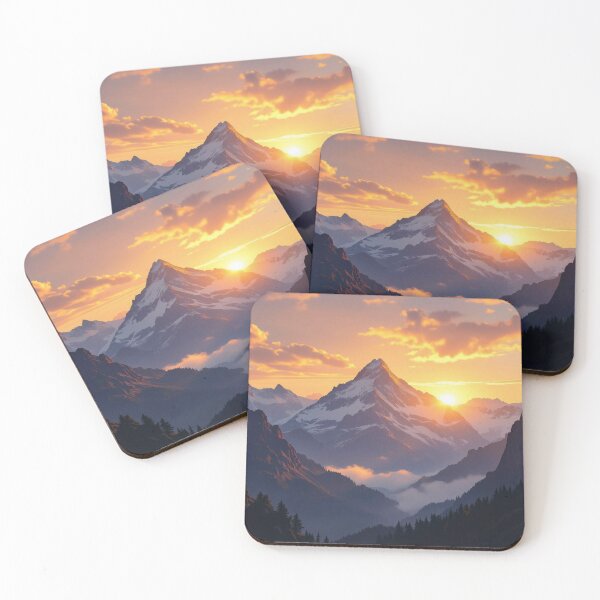 Item preview, Golden Glow over Alpine Majesty – Dramatic Sunset meets silent snowscape and mystical depth designed and sold by FotoworldEdel.