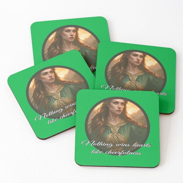 Item preview, Dwynwen Nothing Wins Hearts Like Cheerfulness Quote  designed and sold by taiche.