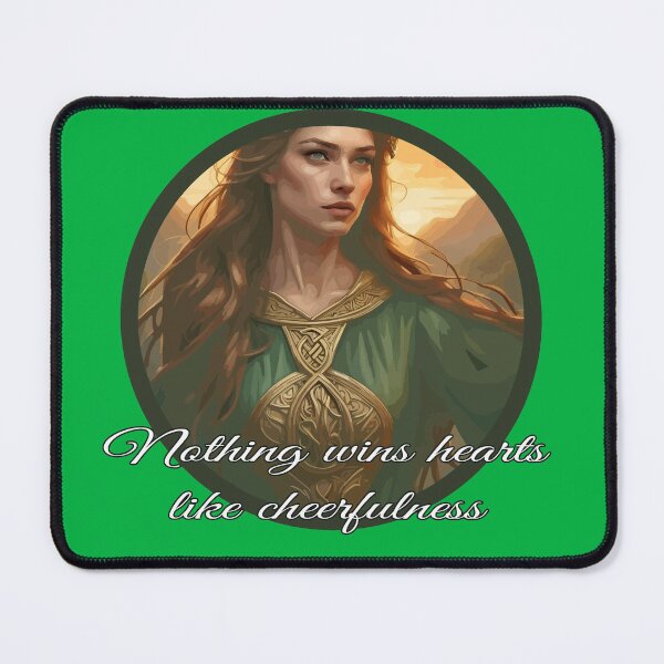 Item preview, Dwynwen Nothing Wins Hearts Like Cheerfulness Quote designed and sold by taiche.