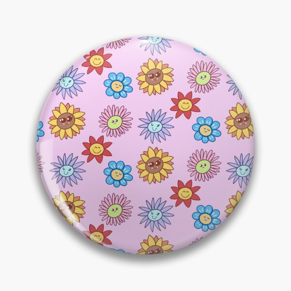 Item preview, Cute Happy Flower Pattern Design designed and sold by SolarWayfarer.
