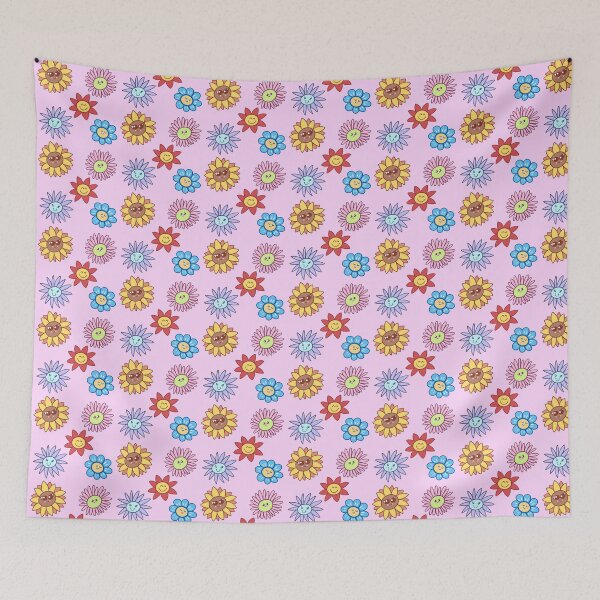 Item preview, Cute Happy Flower Pattern Design designed and sold by SolarWayfarer.