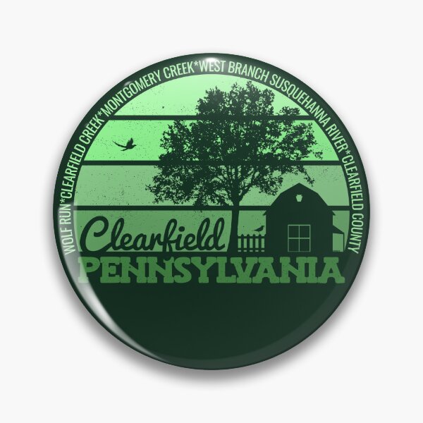 Item preview, Clearfield Pennsylvania Sunset Retro Vintage Local Pride Logo designed and sold by CRHPOD20.