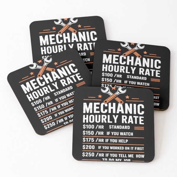 Item preview, Funny Mechanic Hourly Rate Auto Car Mechanic Labor Rates  designed and sold by KotexTemu.