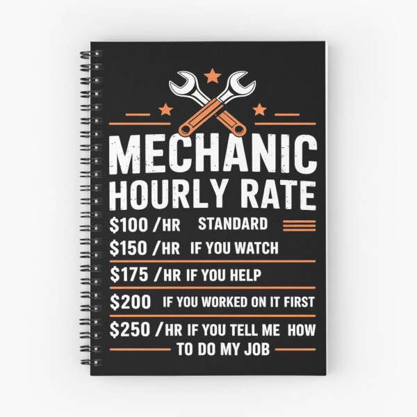 Item preview, Funny Mechanic Hourly Rate Auto Car Mechanic Labor Rates  designed and sold by KotexTemu.