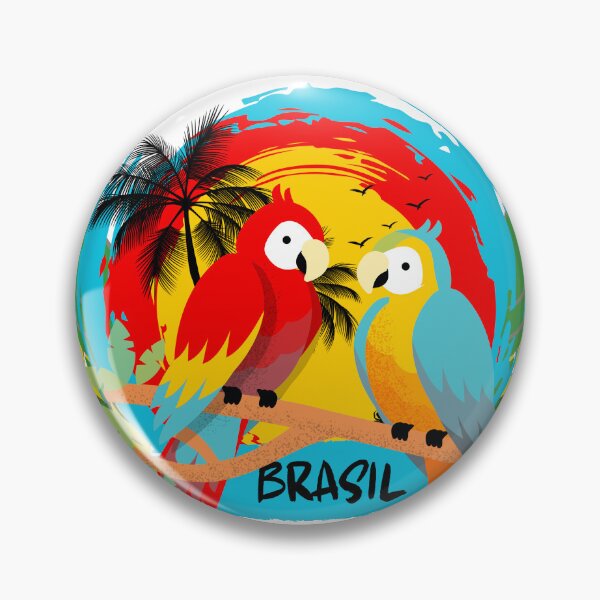 Item preview, Vibrant Brazil Macaws Tropical Sunset – Colorful Parrots & Jungle Feathers designed and sold by Otaku Style.