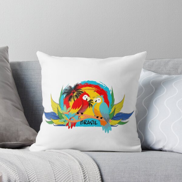 Item preview, Vibrant Brazil Macaws Tropical Sunset – Colorful Parrots & Jungle Feathers designed and sold by Otaku Style.