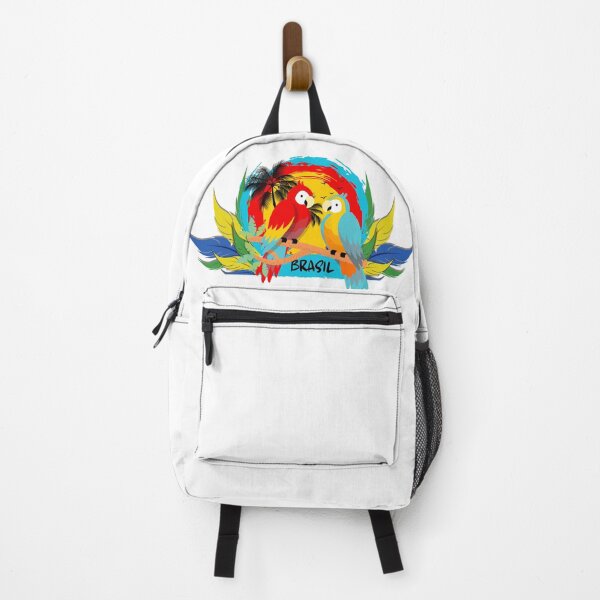 Item preview, Vibrant Brazil Macaws Tropical Sunset – Colorful Parrots & Jungle Feathers designed and sold by Otaku Style.