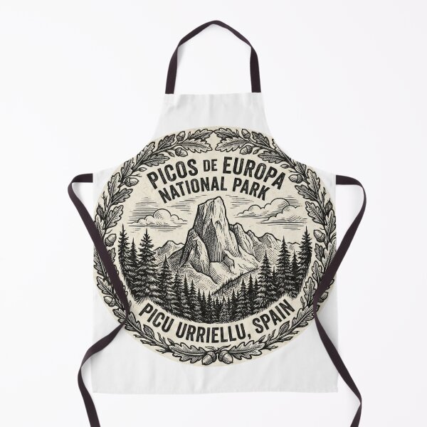 Item preview, Picos de Europa Naranjo de Bulnes Woodcut Art designed and sold by AURA Vibes.