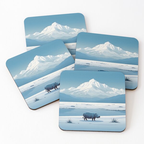 Item preview, Snowy Hippo Minimal Design designed and sold by NeatThingLover.