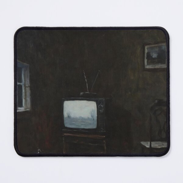 Item preview, Abandoned Room with Television – Dark Nihilistic Isolation Art designed and sold by Visualynx.