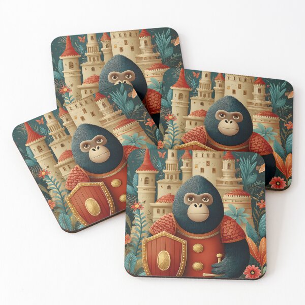 Item preview, Regal Gorilla Knight in Vibrant Fairy Tale Setting designed and sold by Artessie.