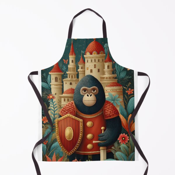 Item preview, Regal Gorilla Knight in Vibrant Fairy Tale Setting designed and sold by Artessie.
