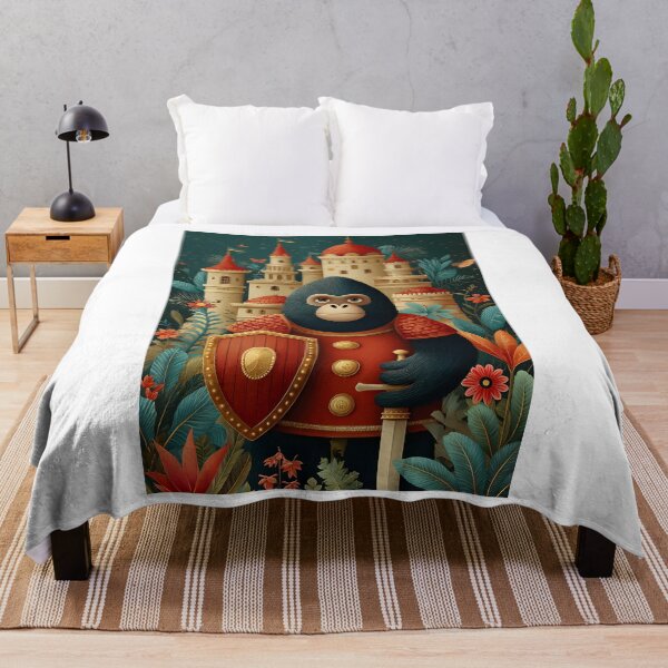 Item preview, Regal Gorilla Knight in Vibrant Fairy Tale Setting designed and sold by Artessie.