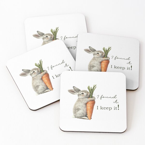 Item preview, Cute Bunny Hugging a Carrot with Funny Quote Illustration designed and sold by UtArt.