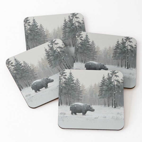 Item preview, Quiet Winter Hippo designed and sold by NeatThingLover.