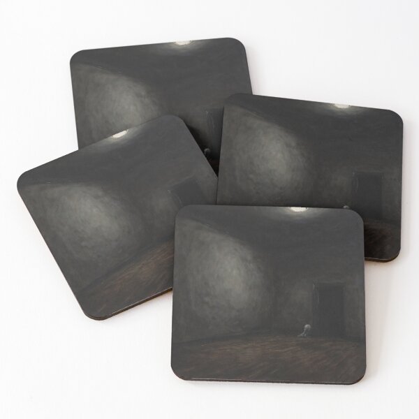 Item preview, Child Sitting Before a Dark Door – Existential Isolation Art designed and sold by Visualynx.