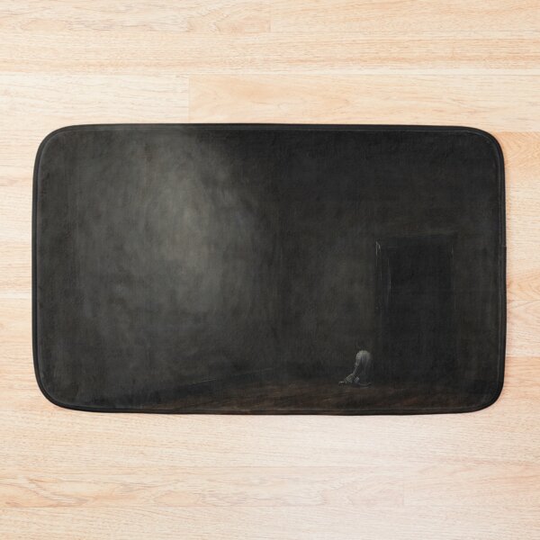 Item preview, Child Sitting Before a Dark Door – Existential Isolation Art designed and sold by Visualynx.