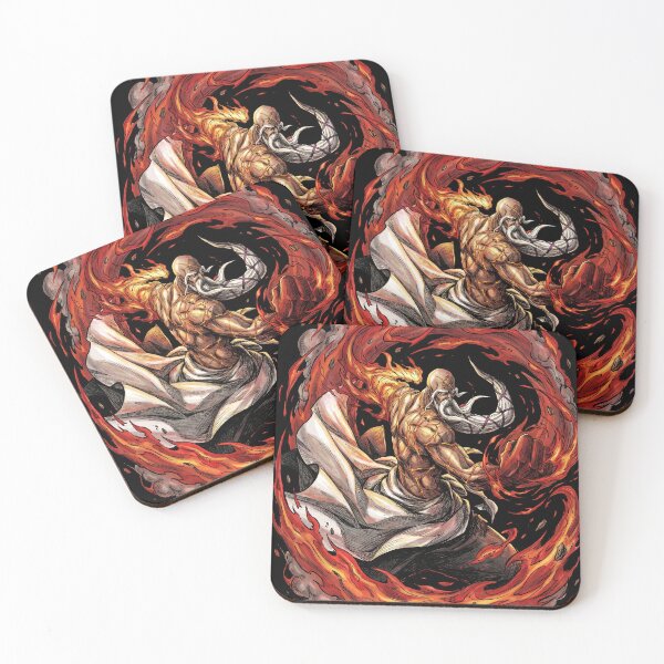 Item preview, Elderly Fire Captain Bankai Zanka no Tachi Flames of Heaven East West South North Ryujin Jakka Fan Art Portrait Illustration Poster T-Shirt Sticker Print Gift designed and sold by Senpaiwaves.