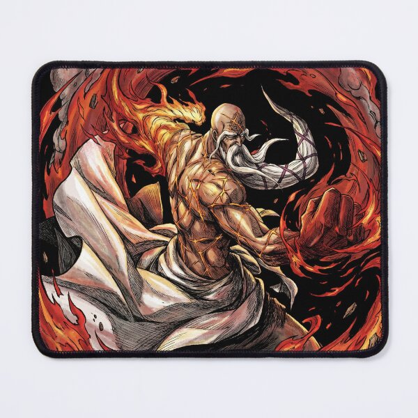Item preview, Elderly Fire Captain Bankai Zanka no Tachi Flames of Heaven East West South North Ryujin Jakka Fan Art Portrait Illustration Poster T-Shirt Sticker Print Gift designed and sold by Senpaiwaves.