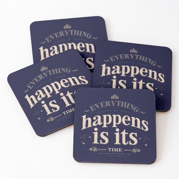 Item preview, Everything Happens Is Its Time – Vintage Valentine Quote Art designed and sold by phiawdesign9.