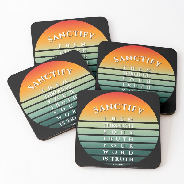 Item preview, John 17:17 Retro Sunset Bible Verse (KJV) designed and sold by Clothed in Scripture.