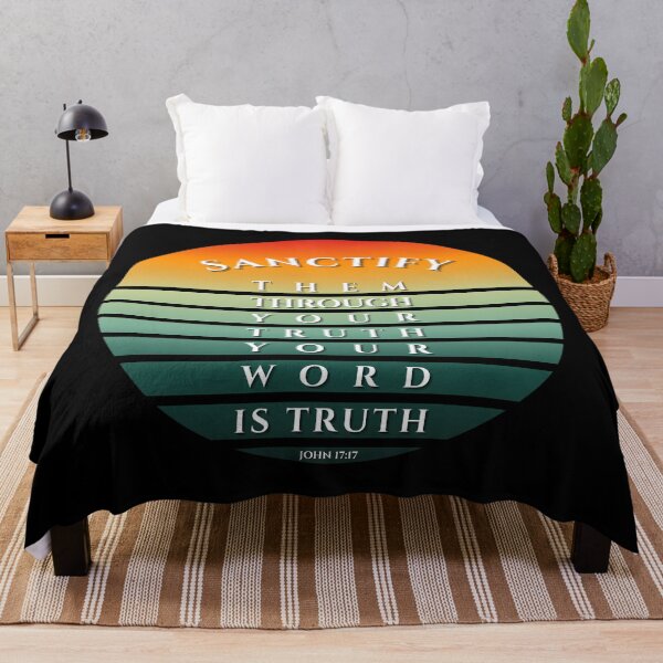 Item preview, John 17:17 Retro Sunset Bible Verse (KJV) designed and sold by Clothed in Scripture.