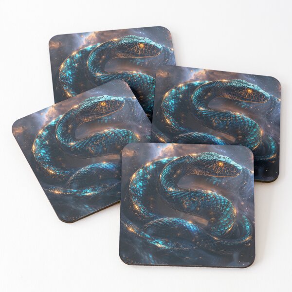 Item preview, Coiled Snake Cosmic Space Artwork designed and sold by QuantumDrift.
