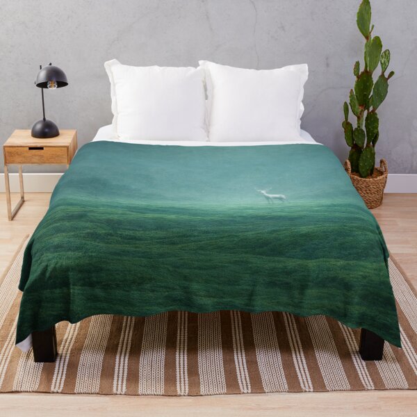 Item preview, White Stag in Endless Fog – Existential Loneliness Surreal Art designed and sold by Visualynx.