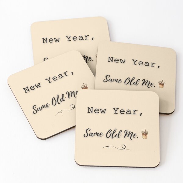 Item preview, New Year Same Old Me | Funny Realistic Iced Coffee Design designed and sold by MadeInNapTime.