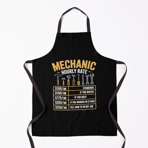 Item preview, Funny Mechanic Hourly Rate Vintage Car Repairman Craftsman designed and sold by KotexTemu.