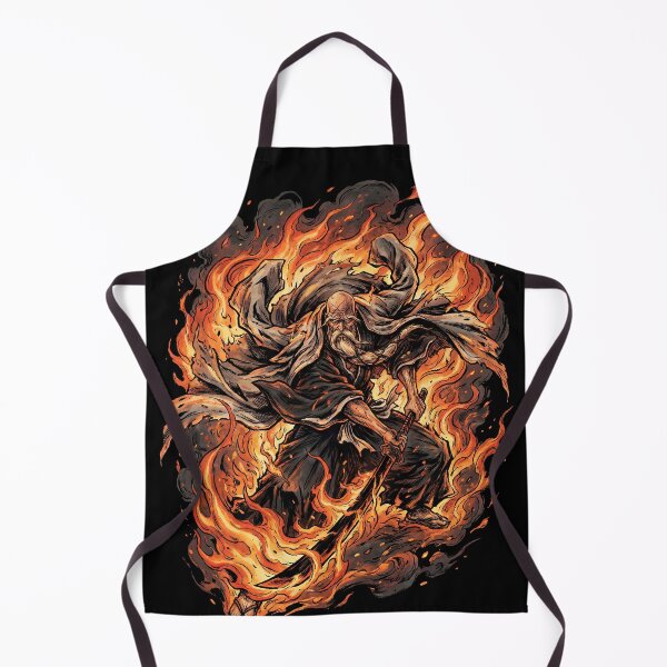 Item preview, Elderly Fire Captain Bankai Zanka no Tachi Flames of Heaven East West South North Ryujin Jakka Fan Art Portrait Illustration Poster T-Shirt Sticker Print Gift designed and sold by Senpaiwaves.