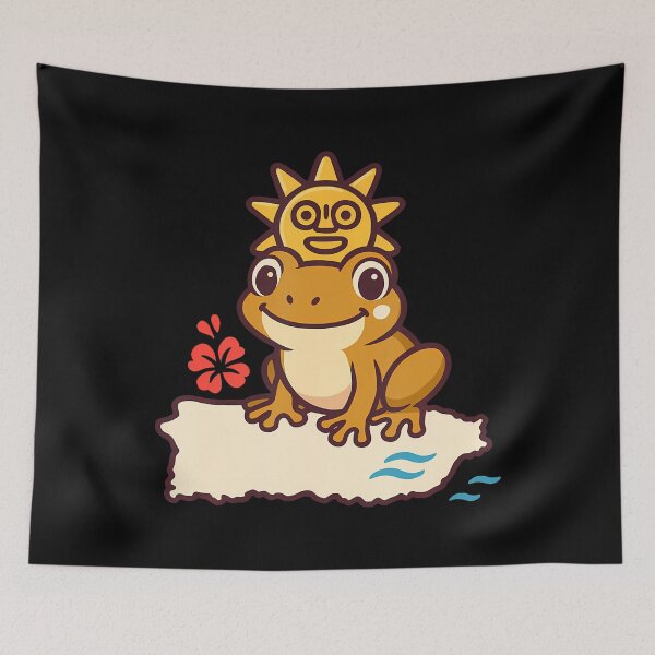 Item preview, Cute Coqu Frog Puerto Rico Taino Sun designed and sold by charitashmoqs.