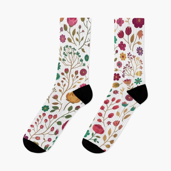 Item preview, Elegant Vintage Floral Pattern - Vibrant Garden Flowers & Botanical Sprigs designed and sold by ZyxDes.