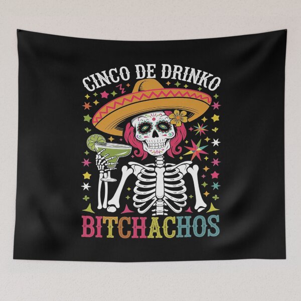 Item preview, Cinco De Mayo Mexican Party Cinco De Drinko Skeleton Idea 1  designed and sold by FadeOfThrone.
