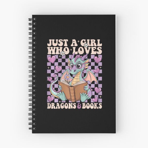 Item preview, Just A Girl Who Loves Dragons And Books Dragon Reading designed and sold by charitashmoqs.