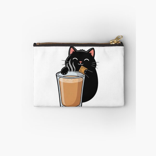 Item preview, Chai Lover Black Cat - Funny Indian Tea & Biscuit Sticker designed and sold by RelateAndTee.