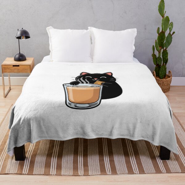 Item preview, Chai Lover Black Cat - Funny Indian Tea & Biscuit Sticker designed and sold by RelateAndTee.