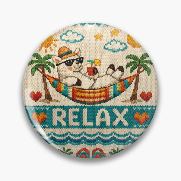 Artikelvorschau, Lama in der Hängematte, Lustiges Strickbild für Entspannung & Urlaub entworfen und verkauft von Mauswohn.