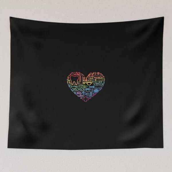 Item preview, LGBTQ Gay Pride Rainbow Flag Love Heart Dentistry  designed and sold by SyntaxClaw.