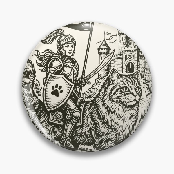 Item preview, Medieval Female Knight Cat Rider Fantasy Castlecore   designed and sold by Y-Vibes.