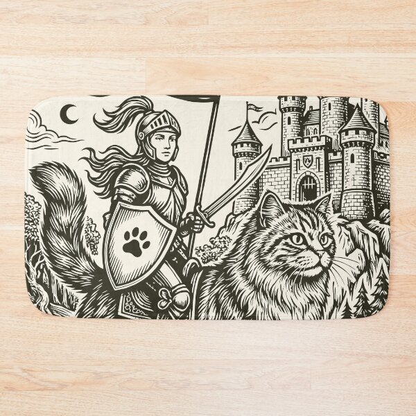 Item preview, Medieval Female Knight Cat Rider Fantasy Castlecore   designed and sold by Y-Vibes.