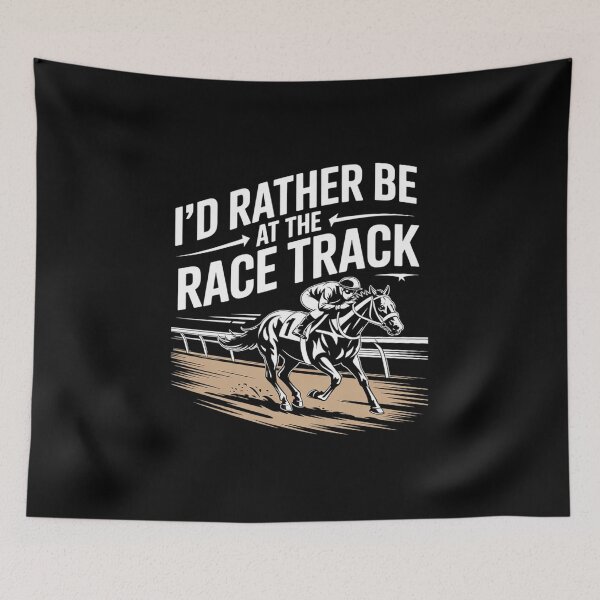 Item preview, Funny I'd rather be at the race track Cool Horse Racing  designed and sold by VerseFarm.