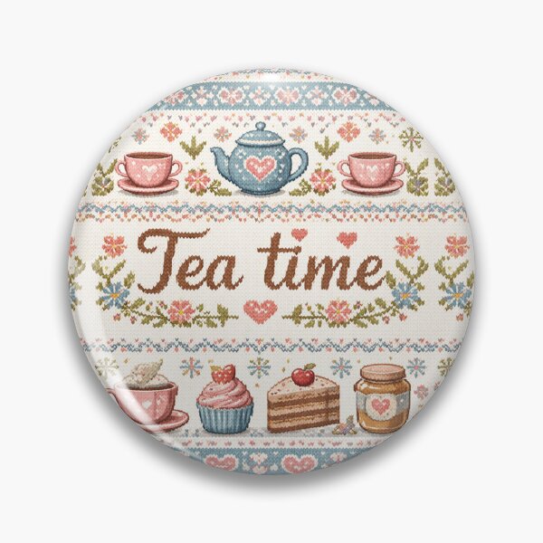 Item preview, Tea Time Knitting Pattern, Cozy Handcraft Illustration designed and sold by Mauswohn.