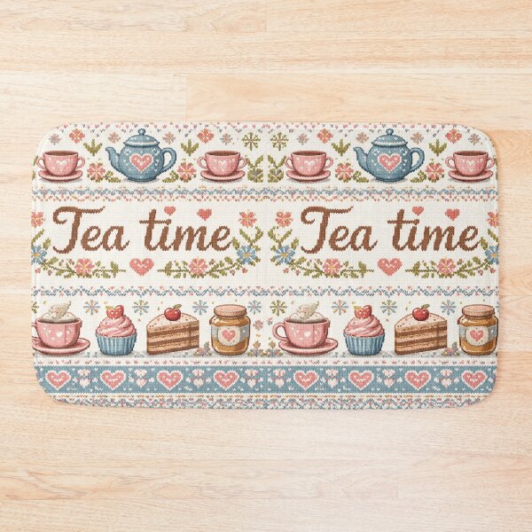 Artikelvorschau, Tea Time Strickmuster, Gemütliche Handarbeit Illustration entworfen und verkauft von Mauswohn.