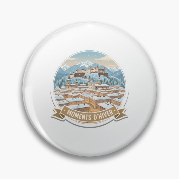 Item preview, Salzburg Moments d’Hiver – Cozy Alpine Winter City Sticker designed and sold by Imaginarium of Chaos falcon88 .